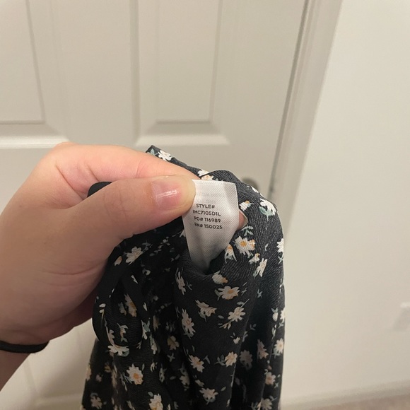 NWT Lulus Growing in the Garden Black Ditsy Floral Print Long Sleeve Dress - Picture 12 of 12